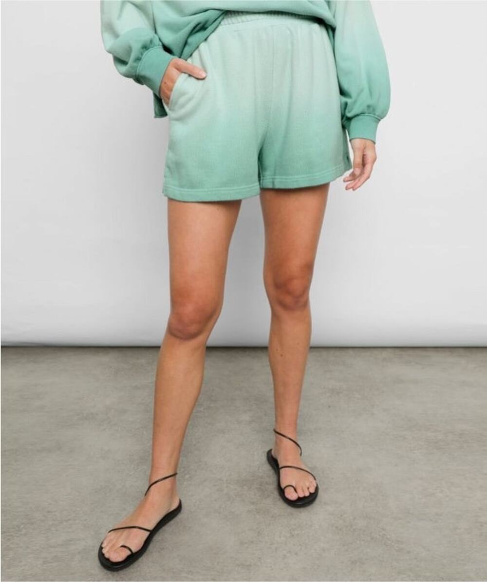Rails Jane Dip Dye Sweat Shorts Ombré Effect Mint Green, Sz Large, $25, NWT, A04